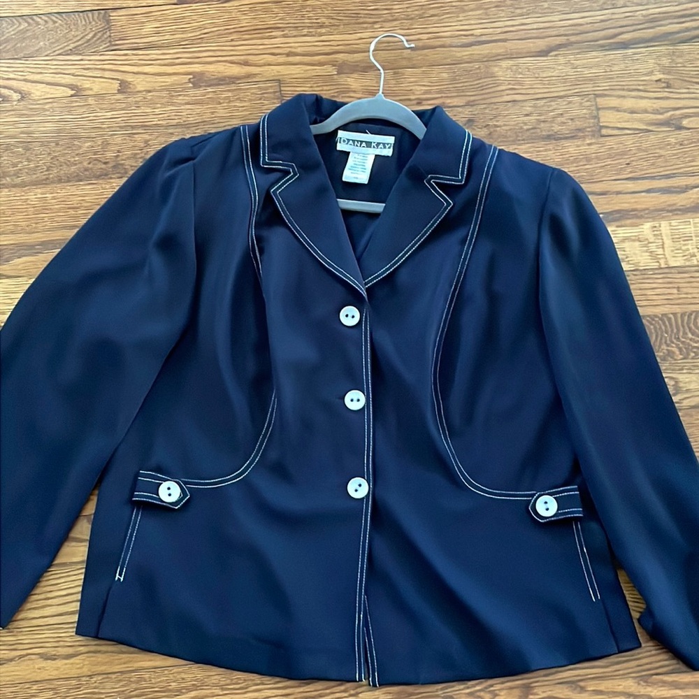 Dana Kay black with white trim jacket